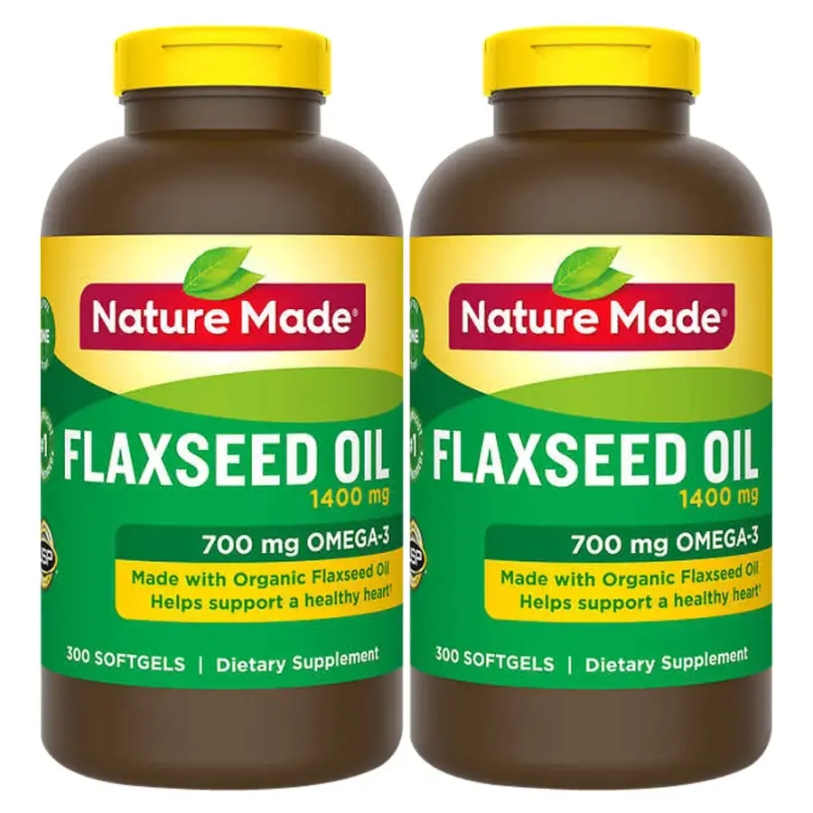 네이처메이드 아마씨유 <b>플랙씨드</b> 오일 1400mg 300정 (총2개)