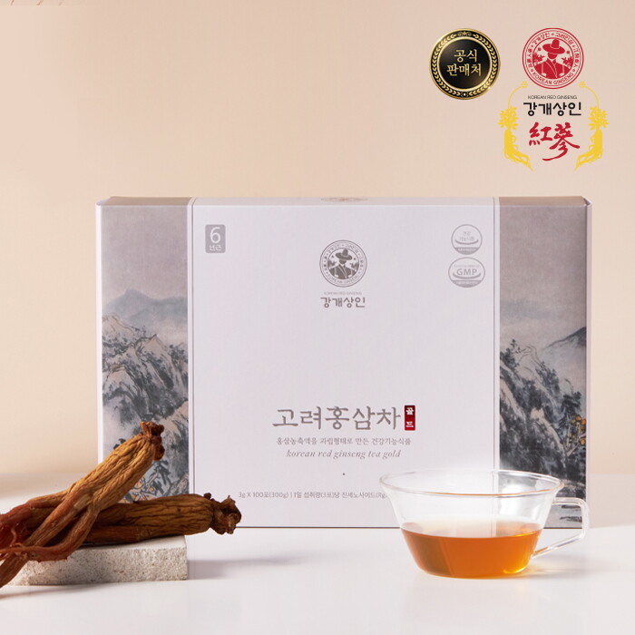 강개상인 <b>강개상인 고려홍삼차 골드</b>(<b>3g</b> x 100포) 6년근 부드럽고 깊은 맛
