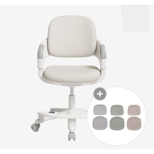 시디즈 링고 2세대 초등학생 어린이 의자 + 등좌판 커버 세트(발받침 포함)