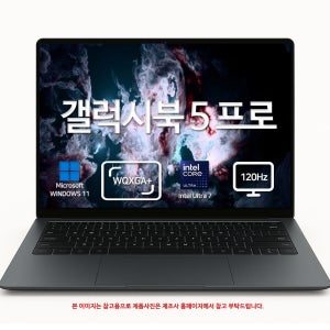 삼성전자 갤럭시북5 프로 NT960XHA-KP72G SSD 2TB 교체장착 윈도우 11홈 탑재 터치스크린