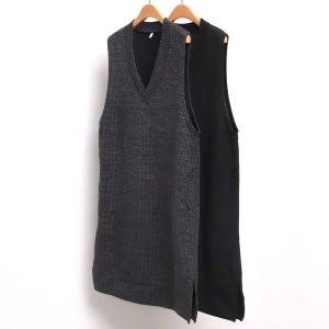 아이우먼 [하프클럽]빅사이즈원피스 8009L601 조끼골지브이원피스 MN