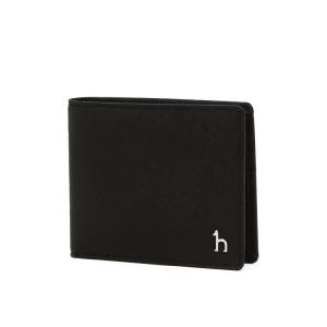 [헤지스 액세서리] 블랙 단색 소가죽 반지갑 HJWA6E918BK