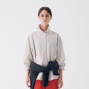 [낫띵리튼] [예약주문 04/10 순차배송] Metis Cotton Shirt (Ivory Stripe)