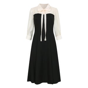 [JJ지고트] 타이 뷔스티에 플레어 원피스 (BLACK) GR8M0OP911