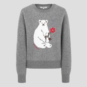 [롯데백화점] 빈폴 레이디스 베어 모티브 풀오버 - 그레이/BF5951C093 LE1220894539