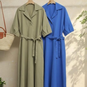 [패션플러스][다잇템]여자 바스락 라이트 클래식 봄여름 원피스