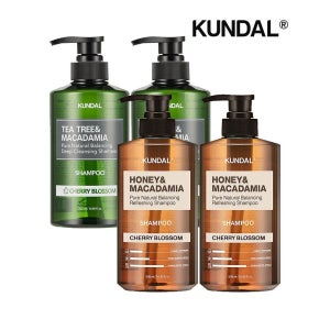 [패션플러스][쿤달]쿤달 네이처 샴푸 체리블라썸 500ml x2개+딥클렌징 지성샴푸 체리블라썸 500ml x2개