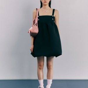 시월107 Quilt One-Piece (Black)