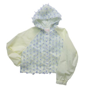 시월107 Lace Crop Hood (Butter+Violet)