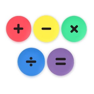 [아우트_61]신호등 사칙연산 원마커 수학 학습 5매입세트