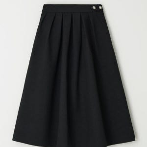 시월107 Rose Flared Skirt (Black)