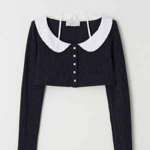 시월107 Jane Crop Cardigan (Black)