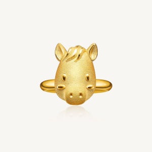 수앤진골드 말 돌반지 24K 순금 1g