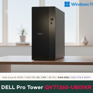 델 Dell Pro Tower QVT1260-UB01KR 데스크탑 8GB 2TB Win11