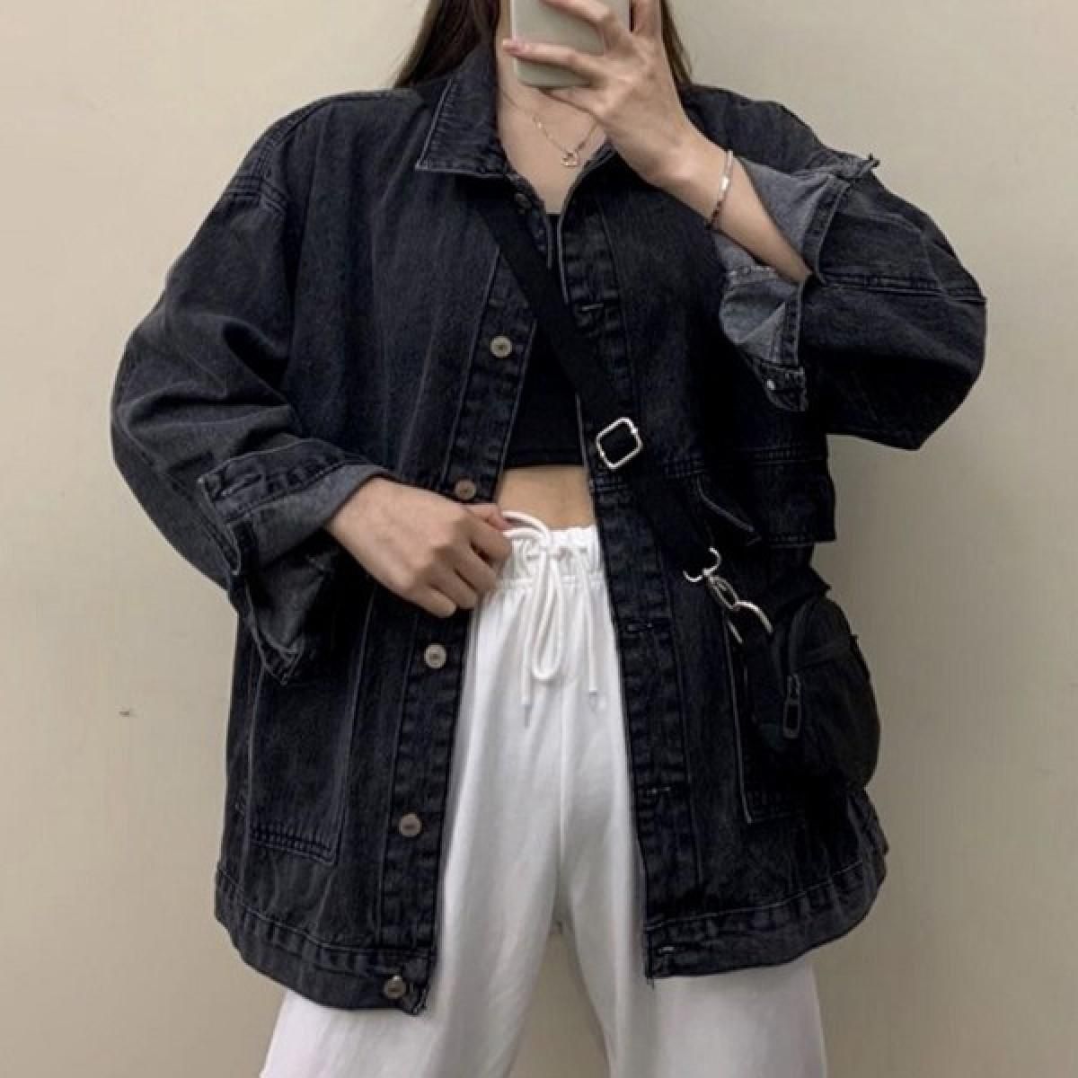 브룸 오버핏 여성 데님 자켓 WSDN04