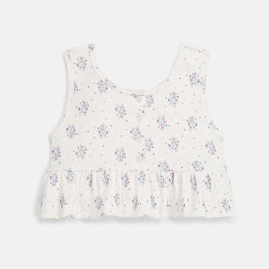 LOUISE MISHA KIDS 2차 SS26[루이스미샤]Myrtilla 민소매_Cream Flower Dunes-LM26KSTOP0330CFD