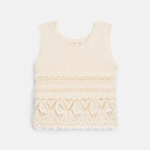 LOUISE MISHA KIDS SS26[루이스미샤]Maelyse 니트 민소매_Cream-LM26KSTOP0144CRM