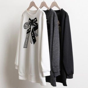 빅사이즈티 0473L601 진주리본맨투맨티 MN (45328959)