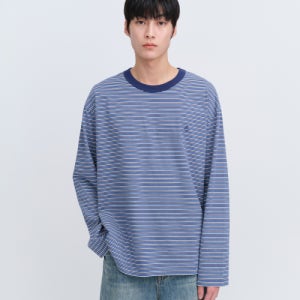 [유니폼브릿지] ubc multi stripe l/s t-shirt blue UB2612TS310MBL