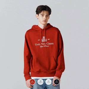 지오다노 024513 차은우 프린트 테리 후드 풀오버