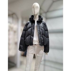 [씨] MARIO SI하이넥 인조가죽 패딩점퍼SLMXZ18141