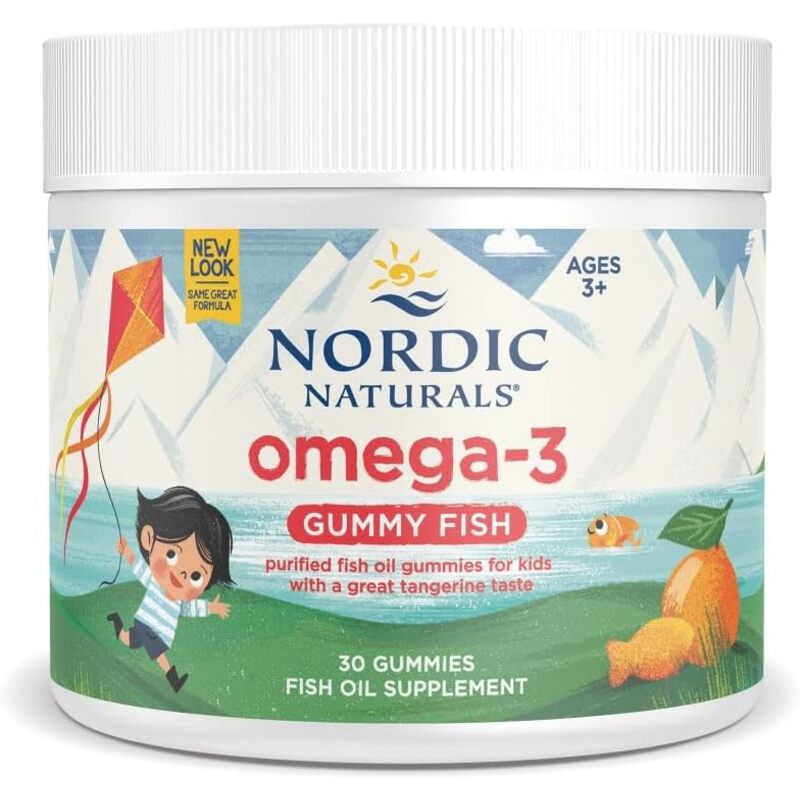 Nordic Naturals 노르딕내추럴스 노르딕 <b>오메가3 구미 피쉬</b> 젤리 귤맛 <b>124mg</b> 30개  간식