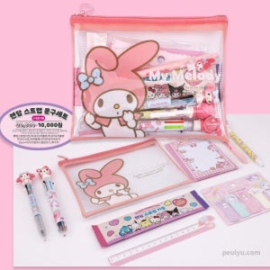 플유  마이멜로디 랜덤 스트랩 문구세트 새학기 준비물 신학기 선물세트 초등 중등 고등 어린이