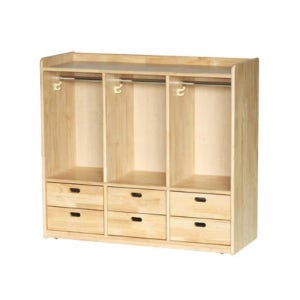 국내생산 어린이집 유치원 고무나무 원목 6인 서랍옷장 고급원목 감성up