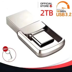 U 디스크 USB 3.2 타입-C 인터페이스 휴대폰 컴퓨터 양방향 전송 휴대용 USB 메모리 2TB 1TB 512GB 2025 최신형