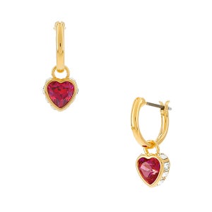 스와로브스키 귀걸이 5684760 Chroma 하트 레드 후프 드롭 여성귀걸이 여자귀걸이 당일발송