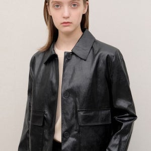 [롯데백화점] 시스티나 카라 크롭 레더 자켓 -AWWJKO31040 LE1219007290