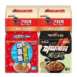 케이티알파쇼핑 신라면건면 10개+짜파게티 더블랙 4개+배홍동쫄쫄면 4개 총18개