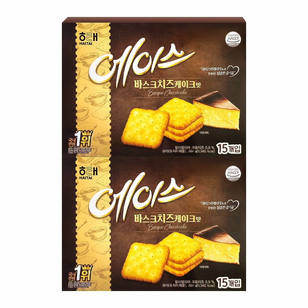 해태에이스 바스크치즈케이크맛, 364g, 2개 (6,120원) (무료)