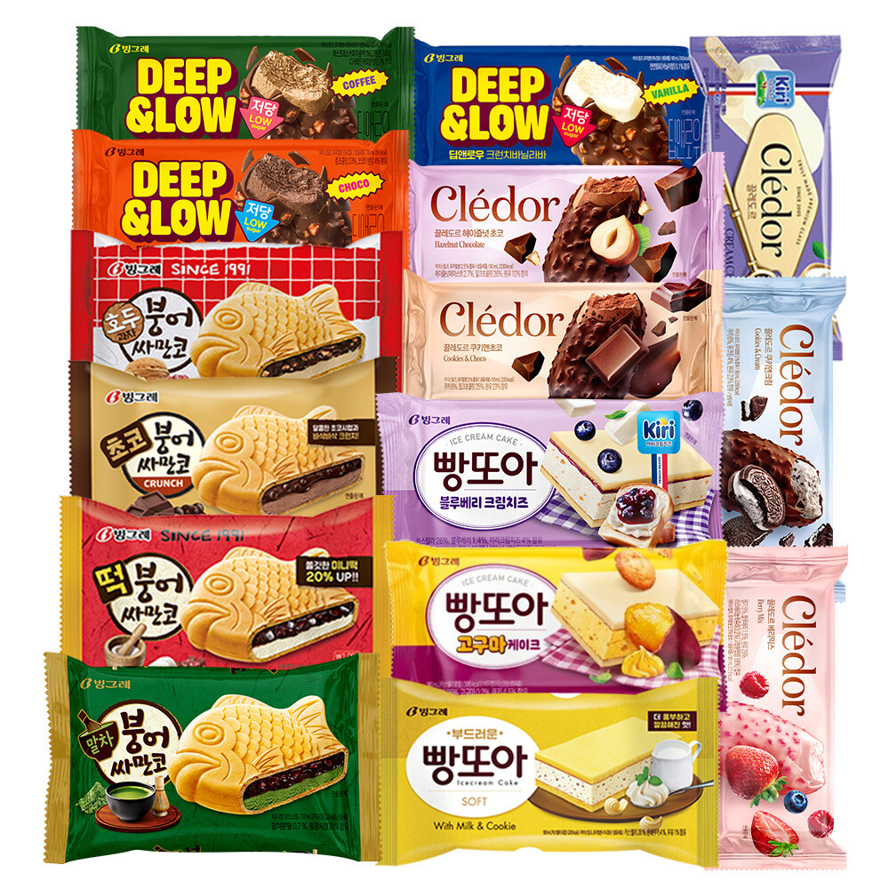 빙그레 붕어싸만코 빵또아 아이스크림 바 32개 골라담기 (22,500원) (무료)