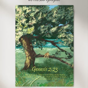 성경말씀 아트 포스터 아담과 이브 베데스다공감, 베데스다공감