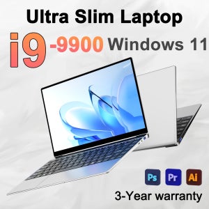 새로운 14.1’ 노트북 인텔 코어 I9-9900 32GB 2TB 게이밍 PC 울트라 슬림 오피스 스터디 컴퓨터 PC 윈도우 11 프로 1920*1080 HD