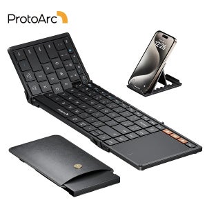 ProtoArc XK01 TP 접이식 키보드(터치패드 포함) iPad iPhone 노트북 PC 태블릿용 접이식 블루투스 여행용 키보드