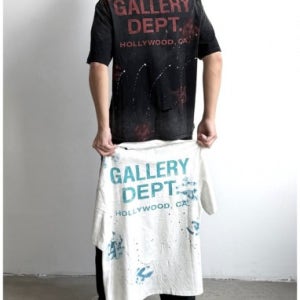 gallery dept 디스트로이드 페인트 프린팅 라운드 반팔 티셔츠 [스트릿 편집샵 람스]