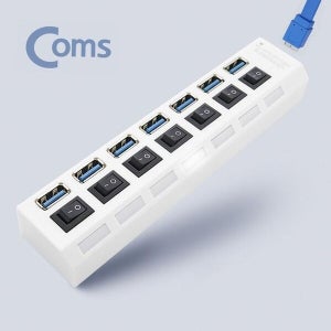 케이티알파쇼핑 무전원 USB 3.0 개별스위치 7포트 USB허브