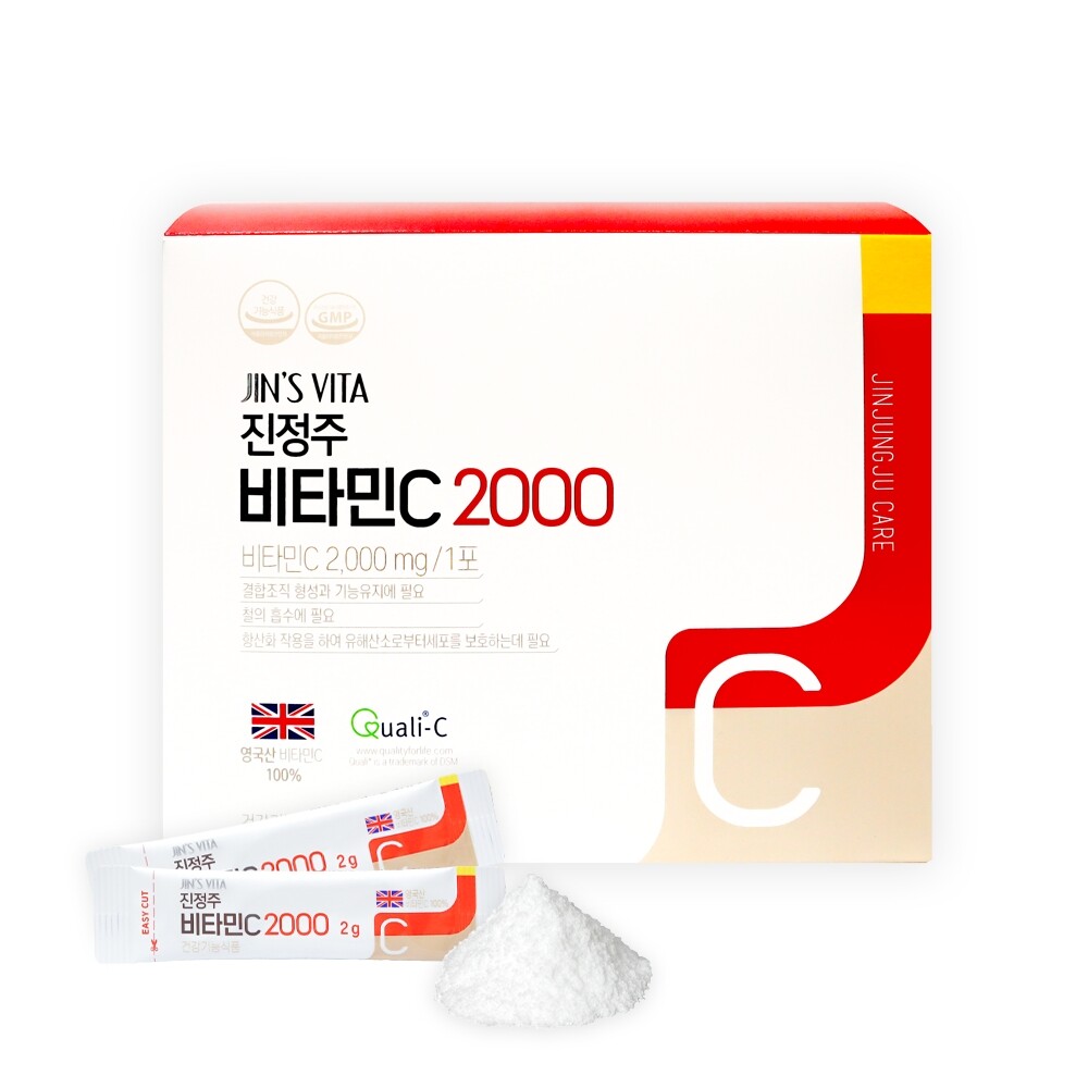 진스케어 <b>비타민</b> DSM원료 영국 진정주 <b>비타민C</b>2000(180포) 1박스/2g