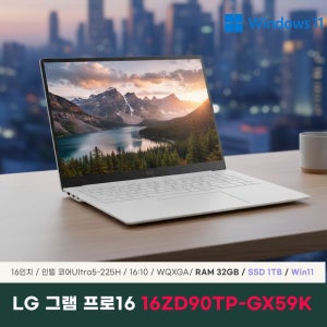 LG전자 2025 그램 프로16 16ZD90TP-GX59K 노트북 32GB 1TB Win11