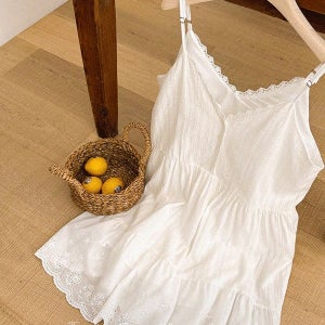 내일도착 미디원피스 [무료배송][단독][MADE]폴리 레이스 뷔스티에 미디 원피스