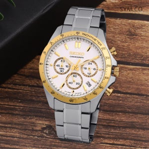 세이코 SBTR024 스피릿 크로노그래피 아날로그 캐쥬얼 남자 메탈 시계 d