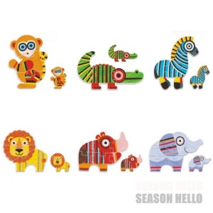 MIDEER 처음해보는 동물퍼즐놀이 유아퍼즐 그림퍼즐 동물그림퍼즐