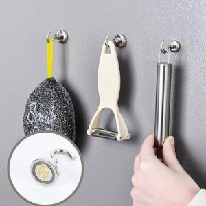 LW 무타공 자석고리 10mm 10개 소품 걸이 WDD9A32