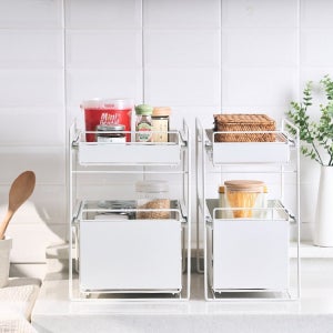 홈앤하우스 튼튼 슬라이딩 2단 수납선반 (슬림형/와이드형)