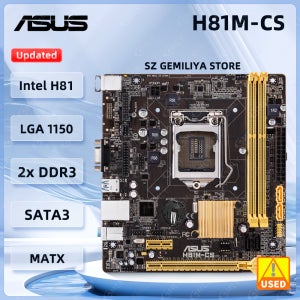 ASUS H81M-CS 마더보드 LGA 1150 인텔 H81 DDR3 16GB 지원 코어 i3-4170 4430 4370 4690 4570 4770 4790 CPU 마이크로 ATX