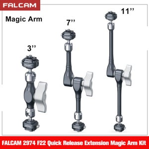 FALCAM 2974 F22 퀵릴리즈 더블 헤드 익스텐션 매직 암 키트, DSLR 카메라, 아이폰 LED 조명용, 3 인치, 7/11 인치