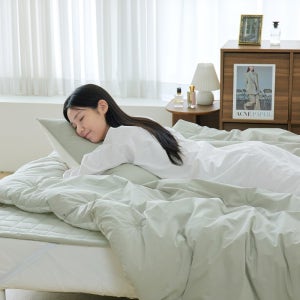완벽한 촉감, 세레니티 그레이 60수 고밀도순면X모달 사계절 양면 차렵이불 (SS/Q&K) +가방포함