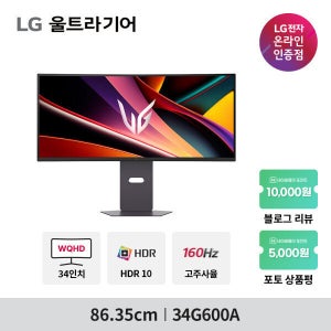 LG전자 LG 34G600A 160Hz WQHD 게이밍 모니터 86.35cm